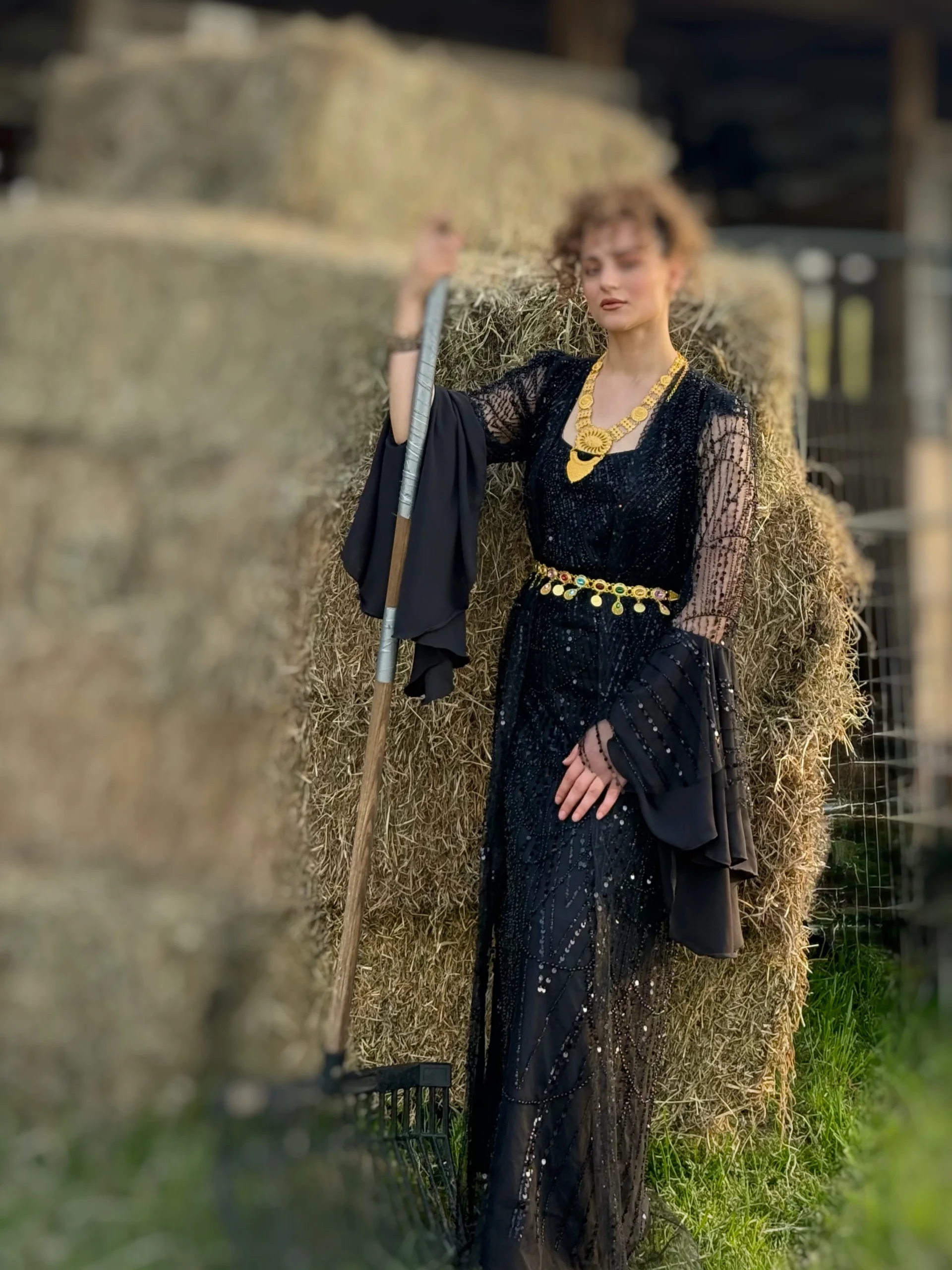 Siyah Taşlı Kiras-Fîstan - Image 4