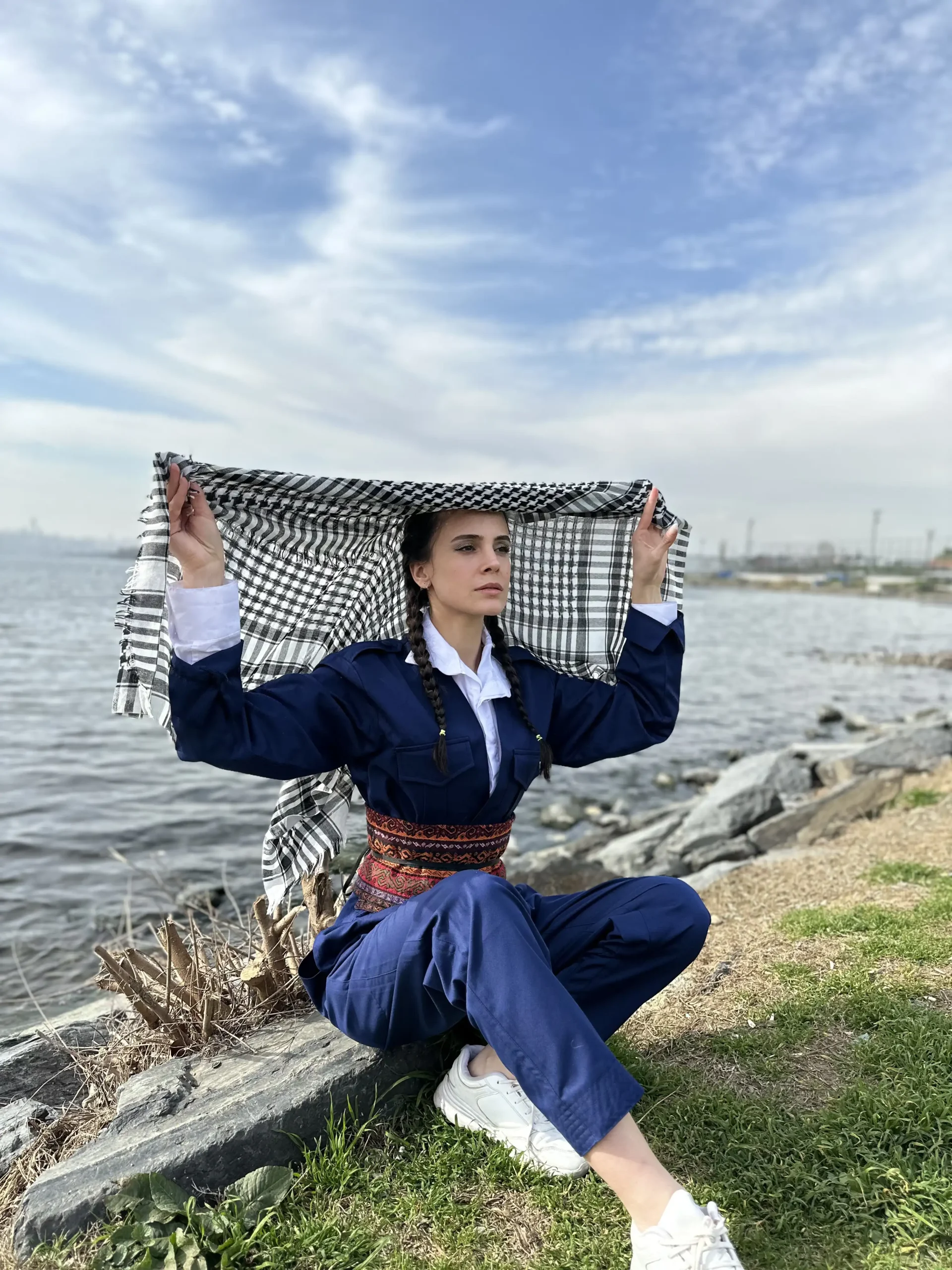 Lacivert Şal û Şepik Orjinal Gabardin (Unisex) - Image 6