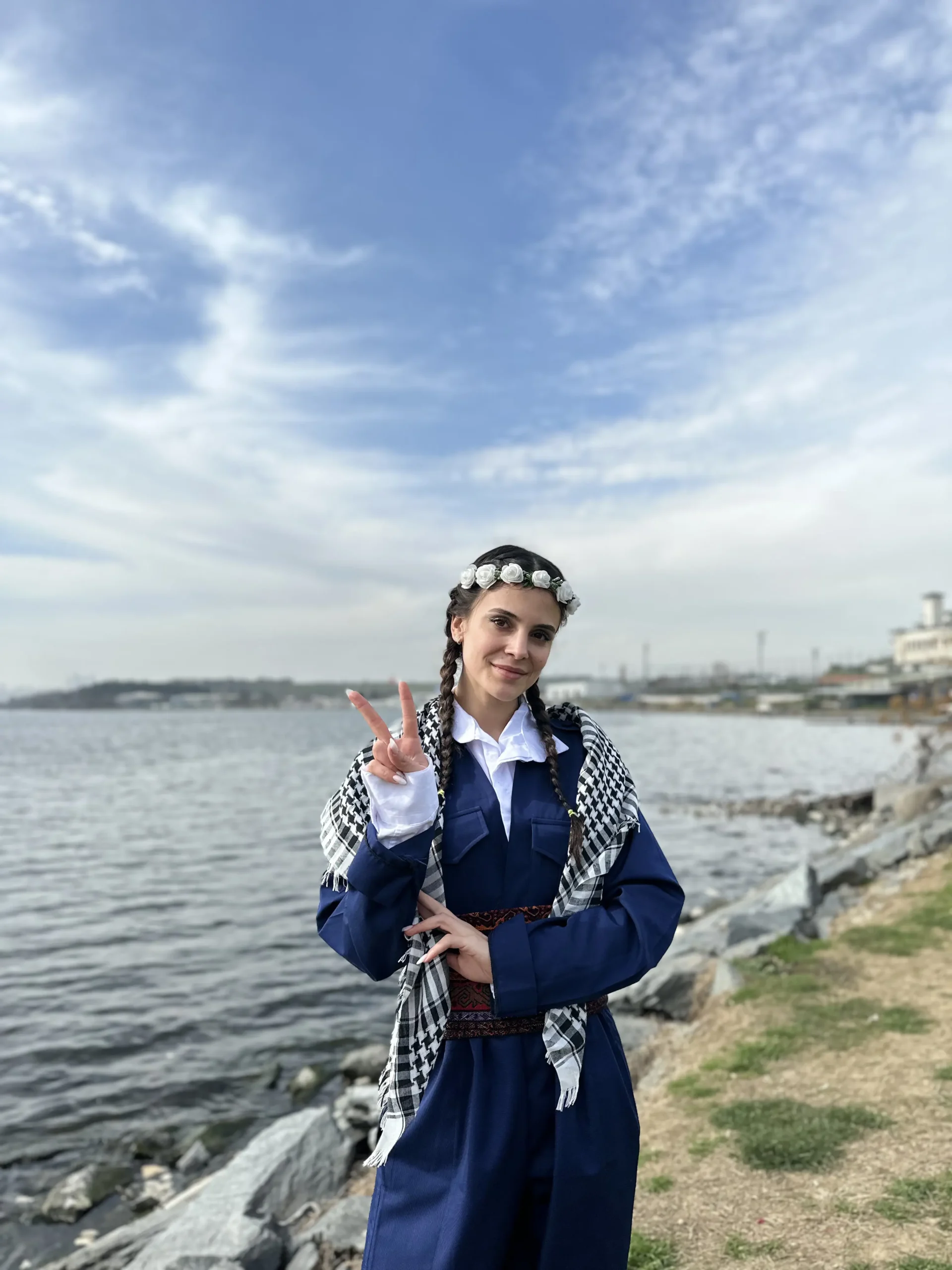 Lacivert Şal û Şepik Orjinal Gabardin (Unisex) - Image 5