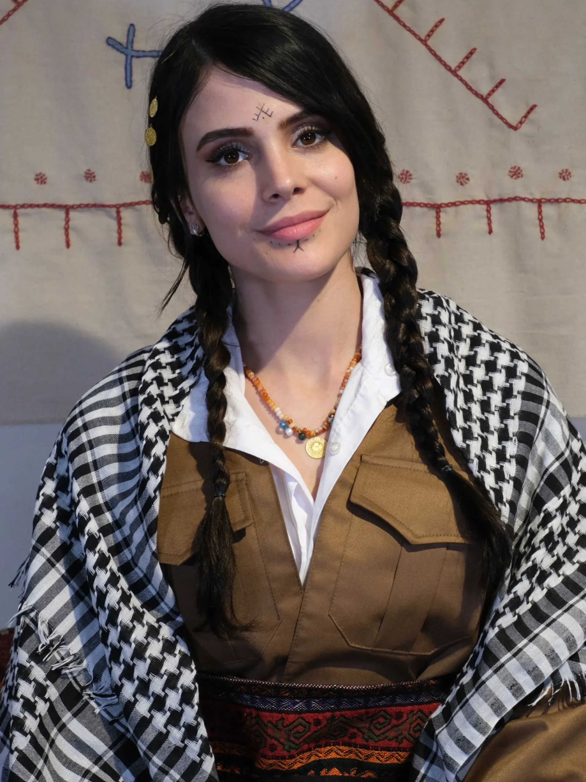 Kahve Tonu Şal û Şepik Orjinal Gabardin (Unisex) - Image 2