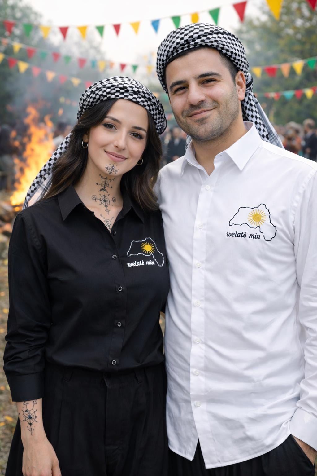 Kadınlar ve Erkekler için Kaliteli ve Nakışlı Gömlek - Image 3