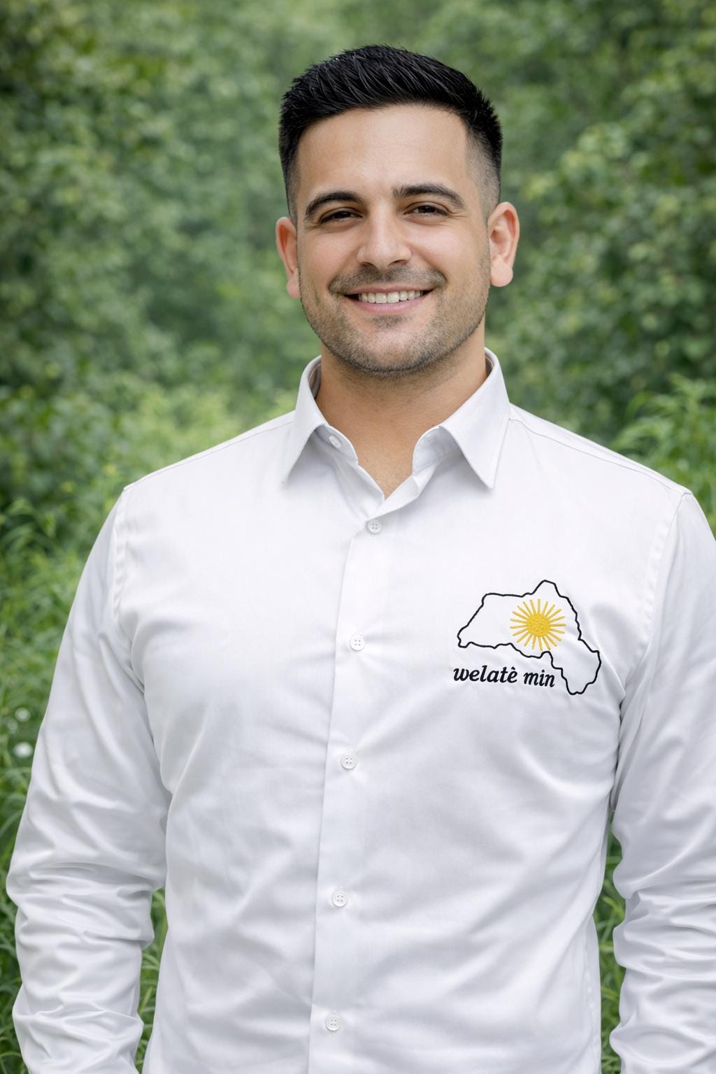 Welate min Aile Kombini Beyaz Kiras Fistan ve Gömlek - Image 5