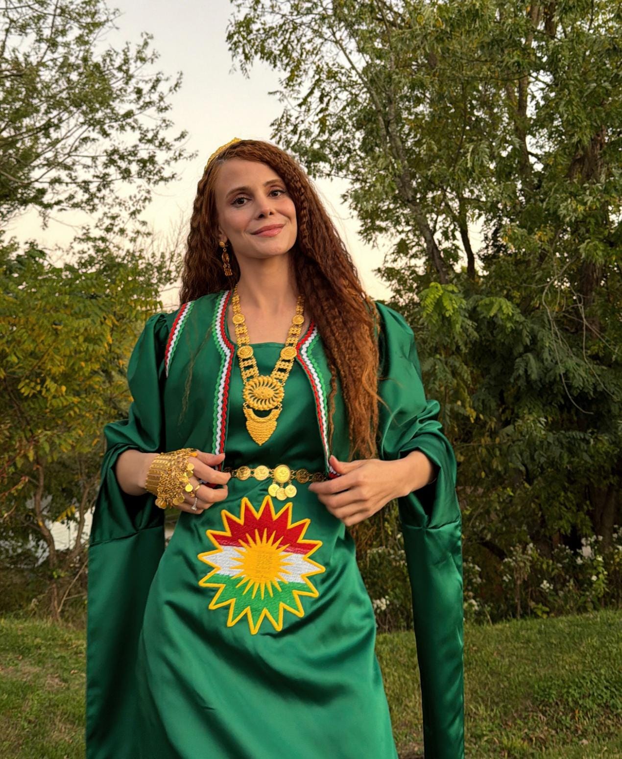 Yeşil & Kürt Bayraklı Kiras Fistan