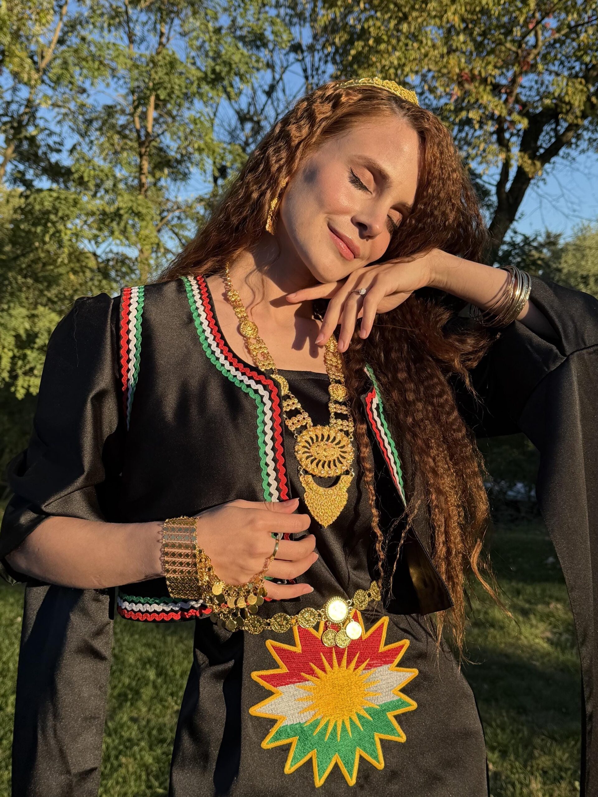 Siyah Kiras Fistan Ala Kurdistan Nakışlı - Image 2