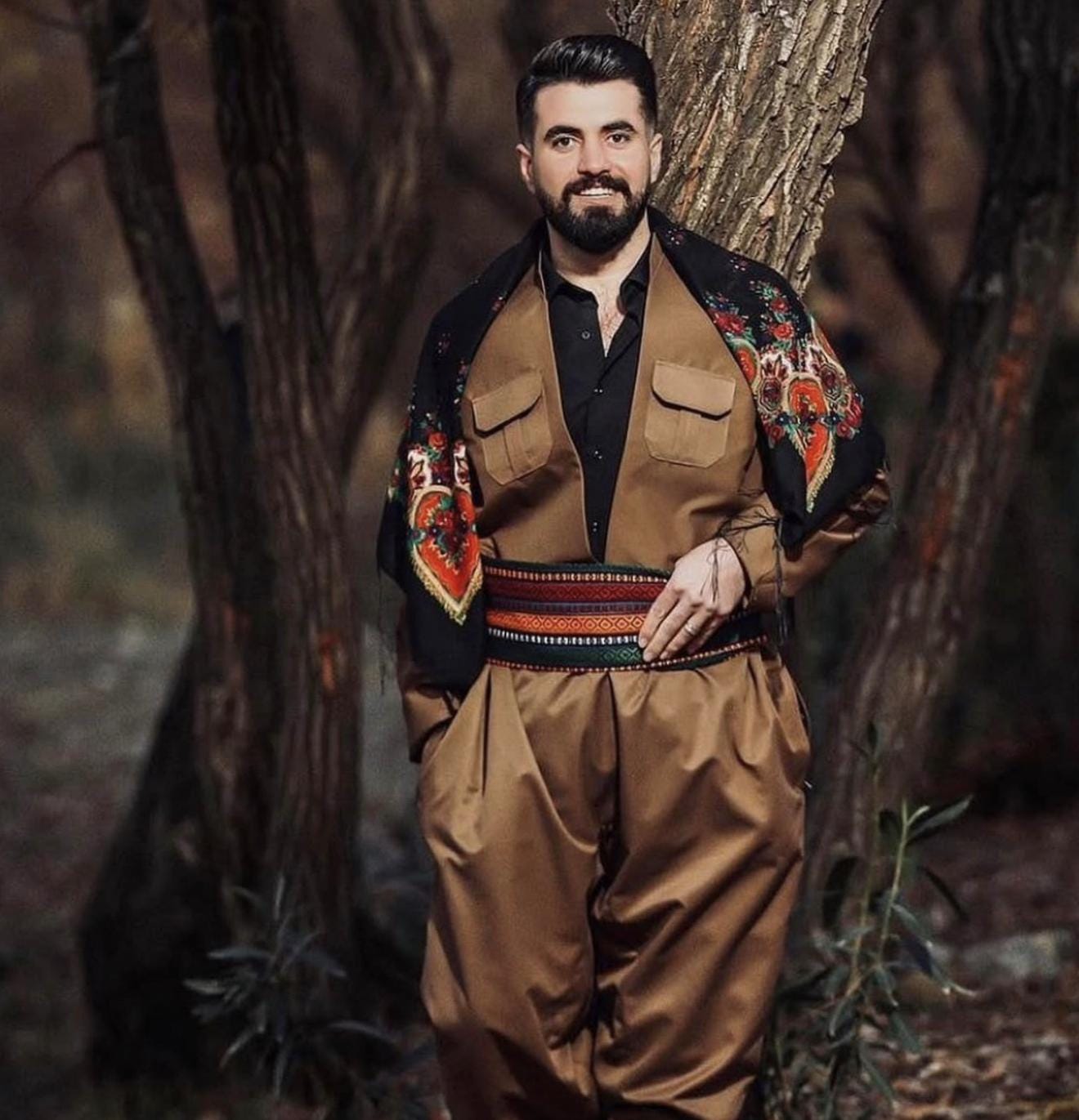 Kahve Tonu Şal û Şepik Orjinal Gabardin (Unisex) - Image 5