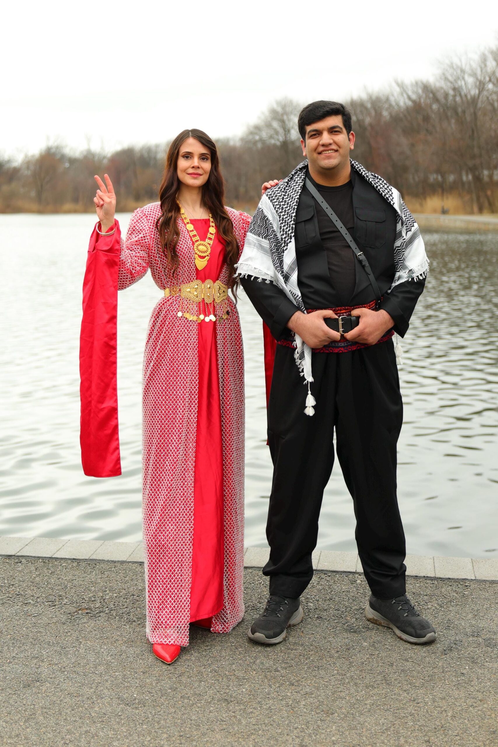 Özel Dikim Kırmızı Kiras Fistan Newroz