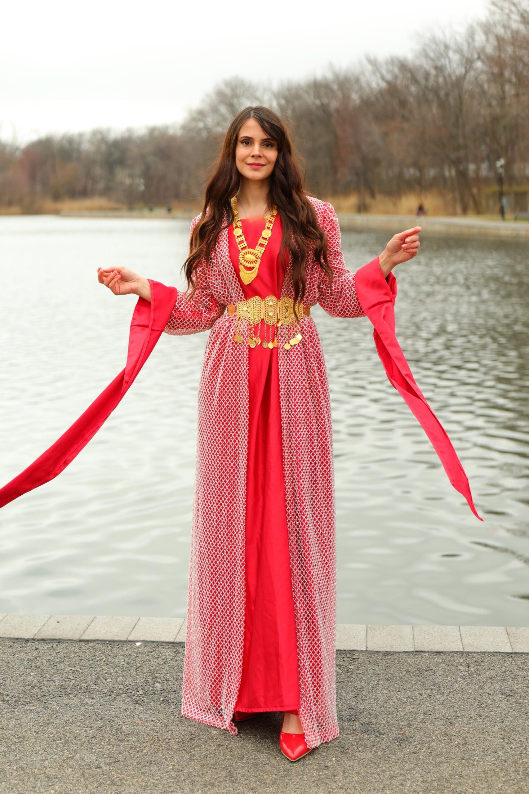 Özel Dikim Kırmızı Kiras Fistan Newroz - Image 2