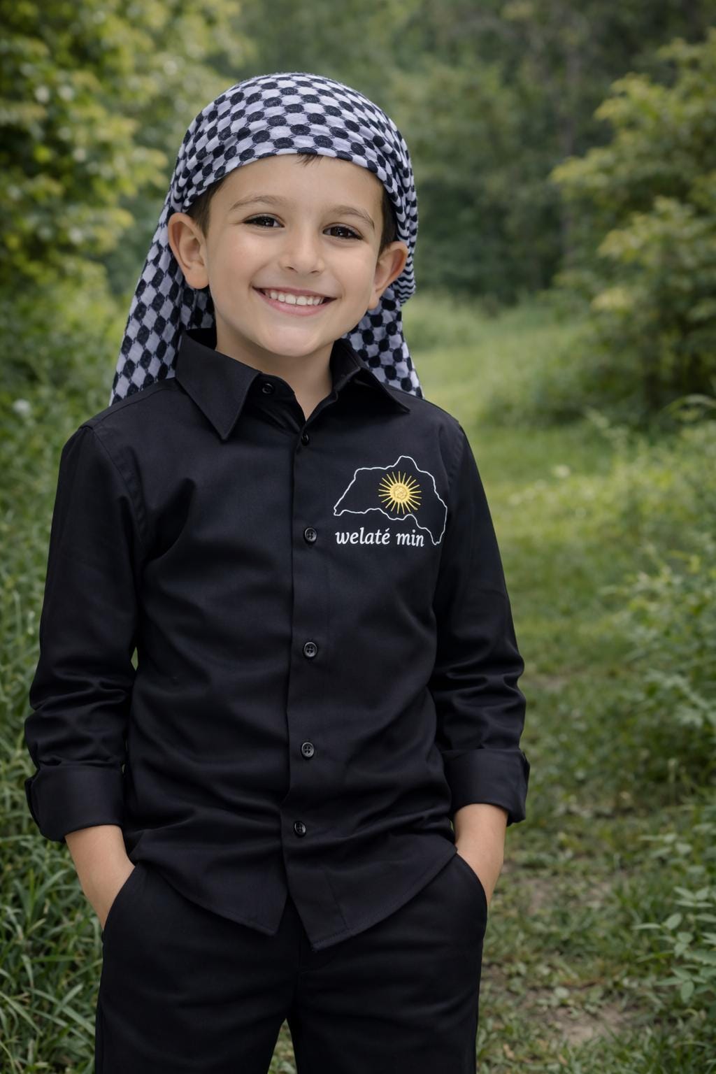 Welate min Aile Kombini Siyah Kiras Fistan ve Gömlek - Image 2