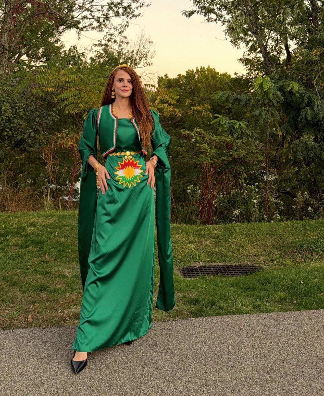 Yeşil & Kürt Bayraklı Kiras Fistan - Image 5