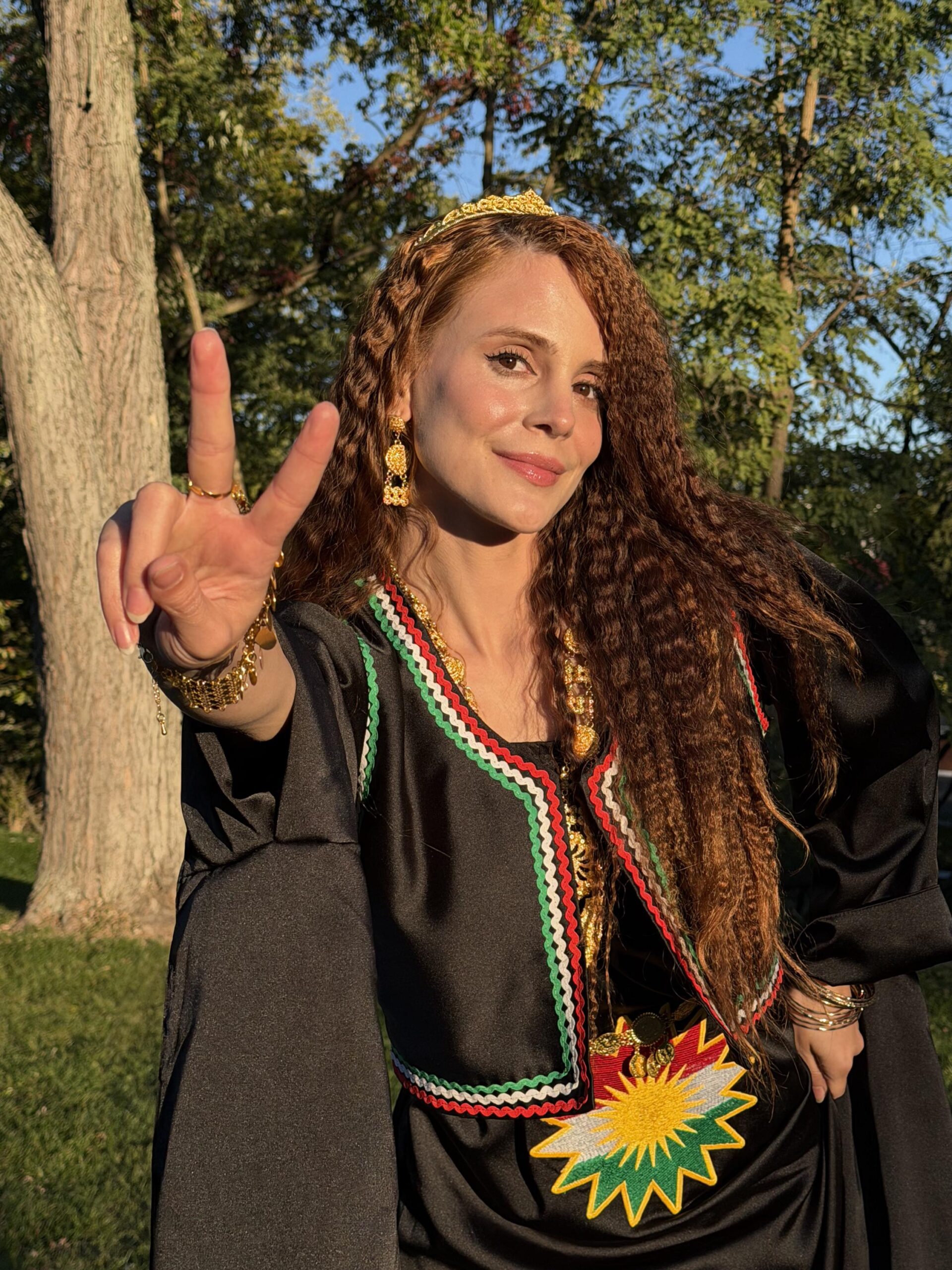 Siyah Kiras Fistan Ala Kurdistan Nakışlı - Image 4