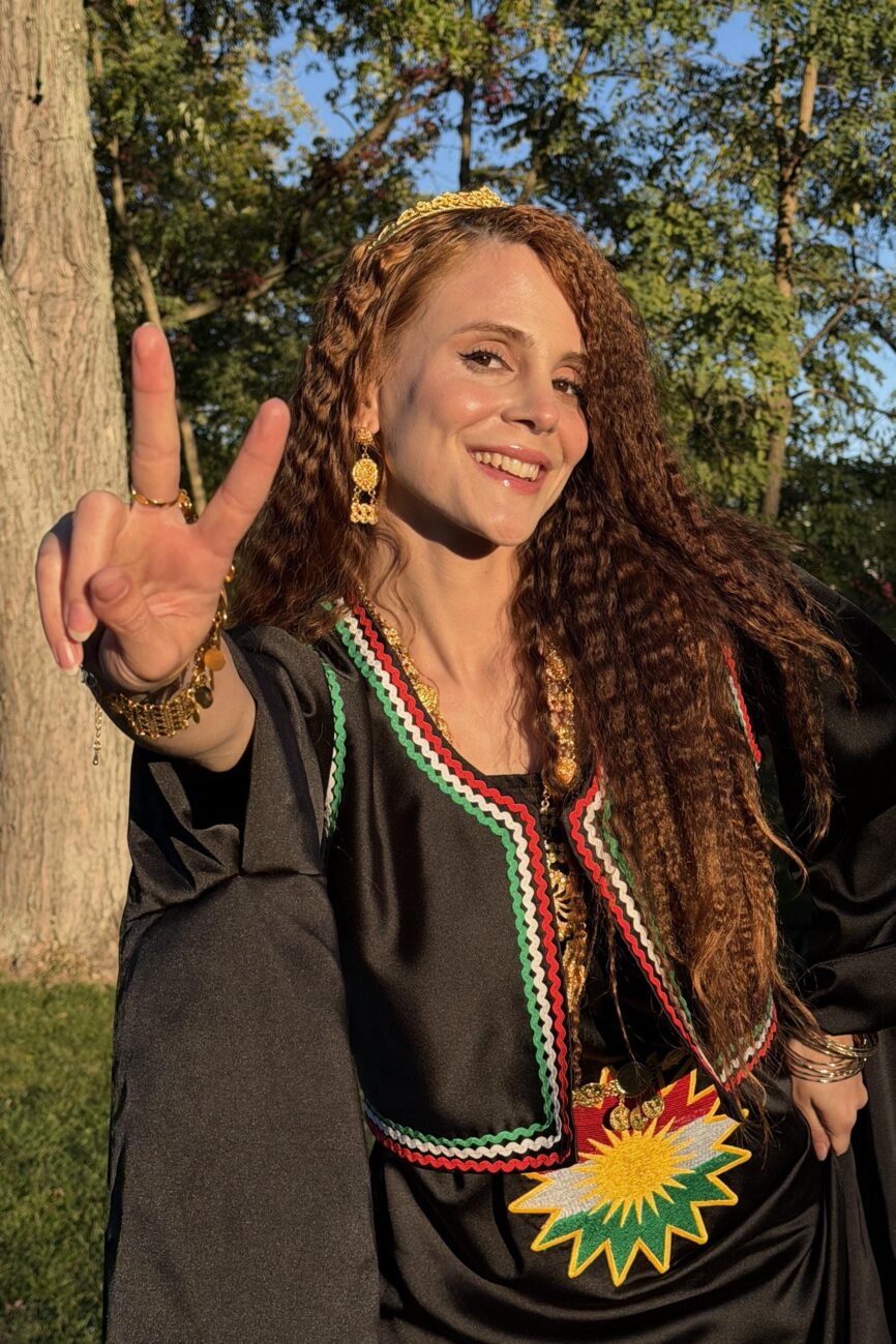 Siyah Kiras Fistan Ala Kurdistan Nakışlı