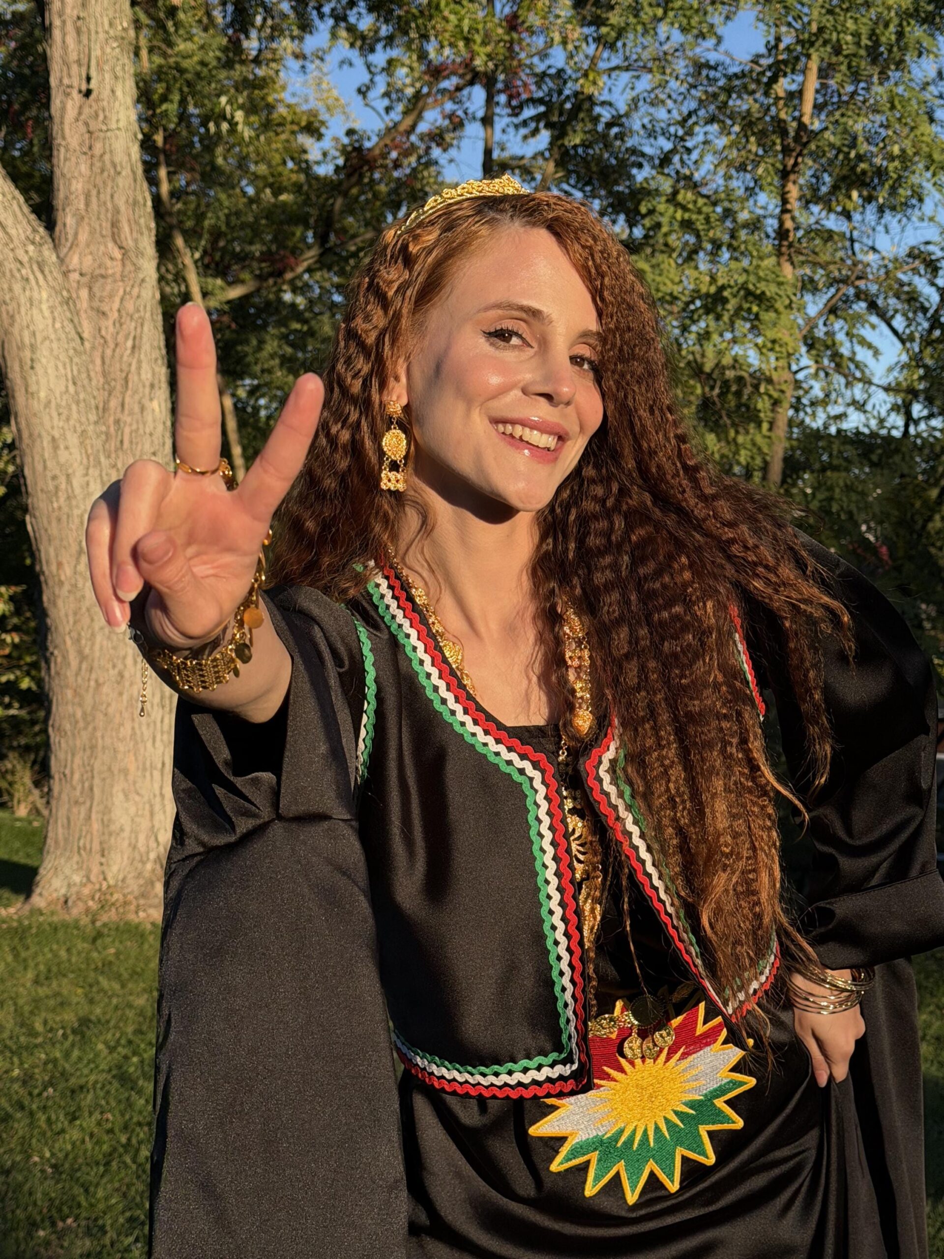 Siyah Kiras Fistan Ala Kurdistan Nakışlı