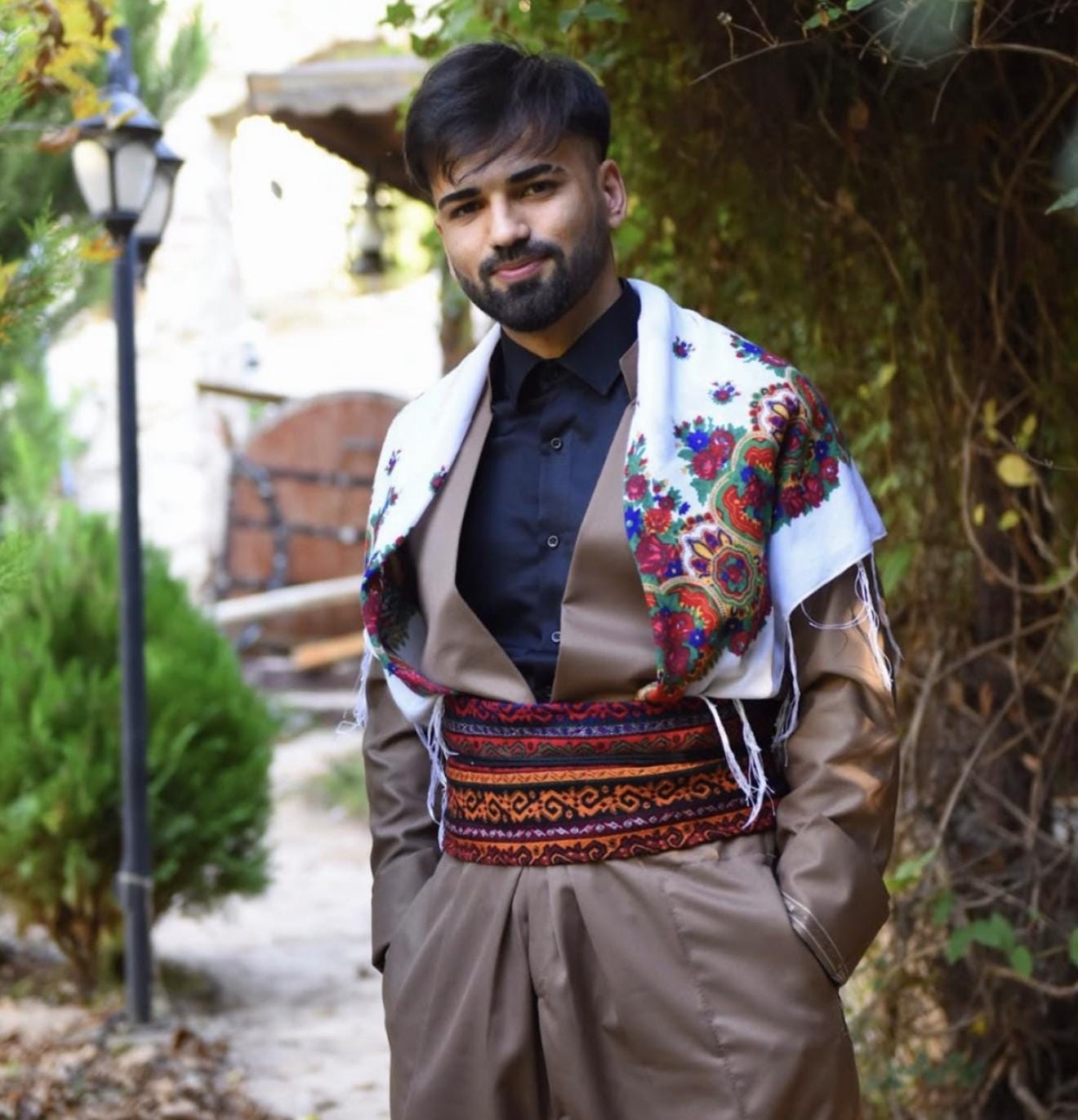 Kahve Tonu Şal û Şepik Orjinal Gabardin (Unisex) - Image 3