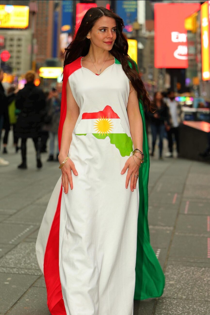 Kürdistan Bayrağı ve Haritası Premium Özel Tasarım Helen Princess